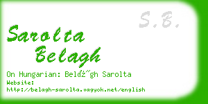 sarolta belagh business card